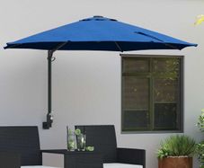 Garden Parasol Azurblau 248 x 248 x 148 cm Polyester and Steel
