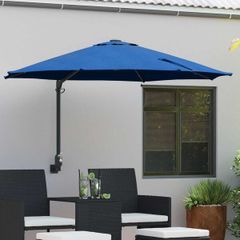 Garden Parasol Azurblau 248 x 248 x 148 cm Polyester and Steel