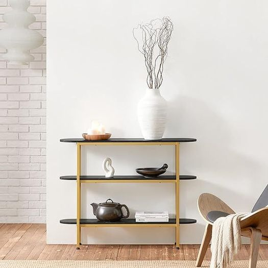 Console table Faux Marble  Console Table Side Table Entrance Table End Table 3 Tiers