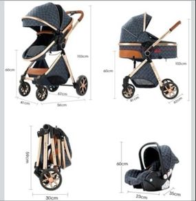 Stroller with baby car seat