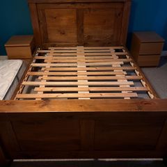 oak king size bed frame