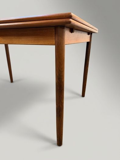 Elegant Mid-Century Danish Teak Extending Dining Table