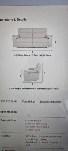 Like New 3 Seater Power Reclining Sofa