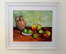 Still-life Oil painting in white frame