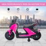 6V Kids Electric Motorbike Ride On Toy w/ Music Headlights Safety Training Wheels for Girls Boy 2-4 Years Pink Image 4