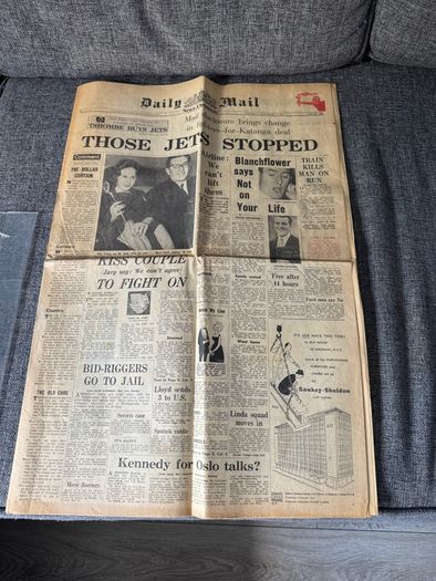 Newspaper from 1961
