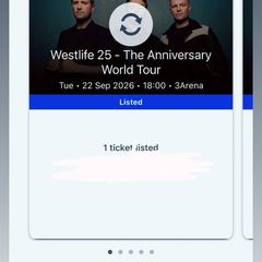 Westlife 3Arena. 5 tickets available, can be sold individually.