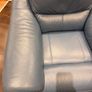 Blue Leather Power Recliner Image 9