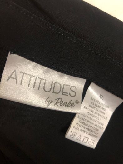 Attitudes long black blouse (XL)