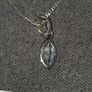 9ct White Gold and Blue Topaz Necklace Image 2