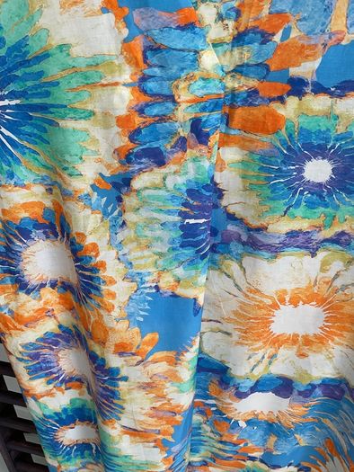 dress 100% cotton dress one-size multi colour summer