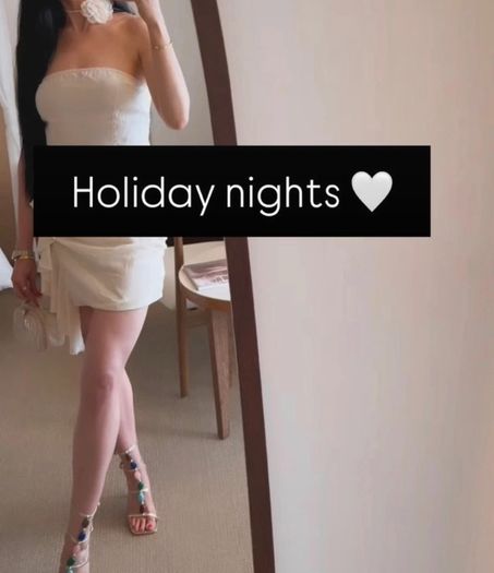 PrettyLittleThing cream dress matching neck tie