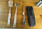 ROXON MBT3 6 in 1 Multifunctional Detachable Folding BBQ Tool Set for Backyard Grilling, BBQ and Camping