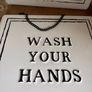New 18cm x 18cm metal bathroom sign on chain x 1 Image 3