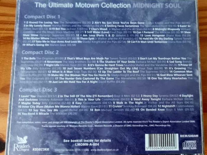 CD - The Ultimate Motown Collection Midnight Soul, VG condition.