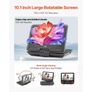 10.1 inch HD Swivel Display Screen, 4 Hours Built-in Rechargeable Battery, Dual Speakers, Support Sync TV/USB/SD Card/CD/DVD, Car Charger, AC Power Adapter, Remote Control Image 2