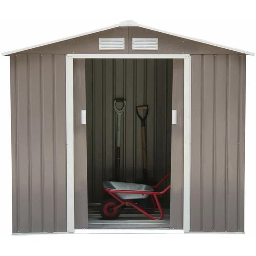 7ft. W X 4ft. D Metal Apex Garden Shed (free Postage)