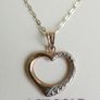 9ct Sold Gold  375 Heart pendant on 18" chain in original box Image 5