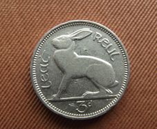 Irish Republic. 1940 Irish Three Pence