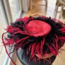 Ted Moreland of Dublin red and black occasion hat Image 3