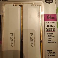 Crucial Pro 64GB 6000mhz DDR5 Kit. (2x32gb) White.