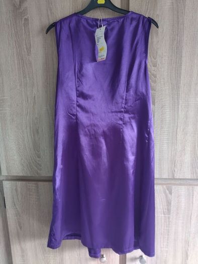 Satin look dress with rhinestones decoration size SM and ml new
