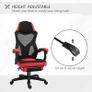 Ergonomic Office Chair Recliner w/footrest Red Image 4