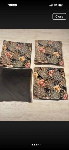 4 M & S Velour cushion covers