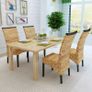 Dining Chairs 4 pcs Abaca and Solid Mango Wood Image 2