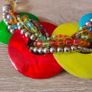 Chunky Shell Rings Multi Strand Braided Bead Statement Collar Necklace Image 3