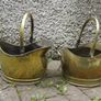 2 Antique Brass Coal Buckets Image 5