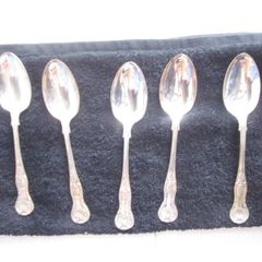 Kings Silver Plated Dessert Spoons X5