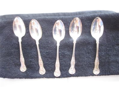 Kings Silver Plated Dessert Spoons X5