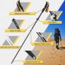 Walking Hiking Trekking Poles 2 Pack, Telescopic Collapsible Aluminum Hiking Sticks for Men with Quick Lock System, Lightweight Walking Poles for Hiking, Camping, Backpacking, Walking (FREE POSTAGE) Image 6