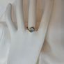 Diamond and Aquamarine Gold Ring Image 5