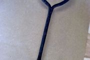 Large Irish blacksmith made branding iron with brass letters LD