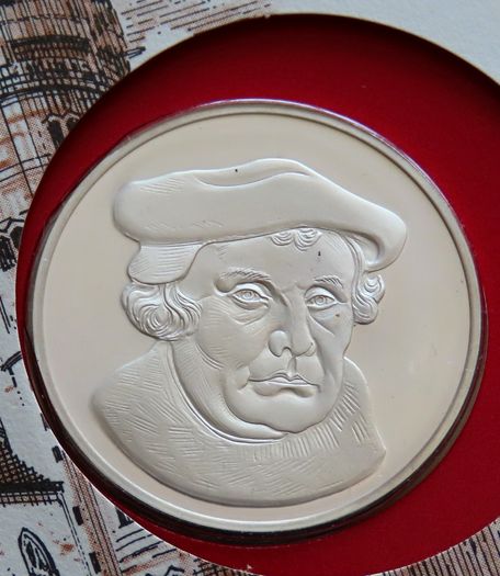 Martin Luther Silver Proof 1983 in East Germany DDR stamp cover.