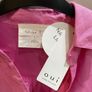 Qui womens designer brand hot pink linen blouse with three quarter length sleeves BRAND NEW WITH TAGS Image 2