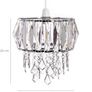 Ceiling Chandelier Drum Shade with Prismatic Acrylic Crystal Strips and Droplets Image 4