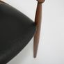 Vintage Danish Black Leather and Teak Desk Chair by Illum Wikkelso for N. Eilersen, 1960s. Image 8