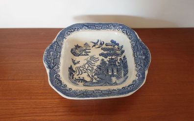 Lovely Blue and White Transferware Willow Pattern Lidless Open Vegetable Dish, Unknown Maker, Most Likely Staffordshire Made
