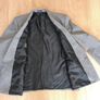 mens blazer Vintage Brendan Kidd Tailored Blazer 44R Grey Check Double Breasted Smart Jacket Image 3