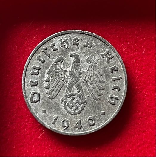 Germany 1940, 10 Reichspfennig WWII Coin