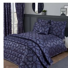 navy curtains