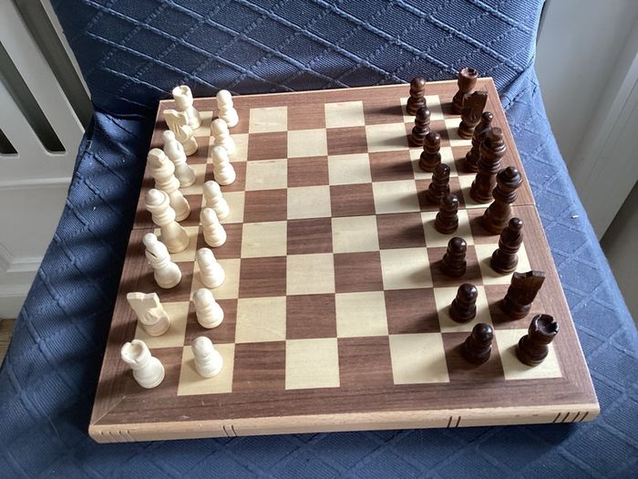 Wooden Chess and Draughts Set