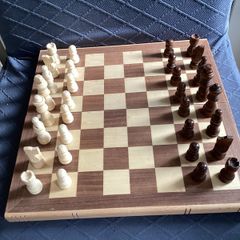 Wooden Chess and Draughts Set