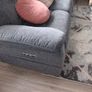 3+2 Seater Sofa Set with Electric Recliners, Dark Grey Fabric Image 3