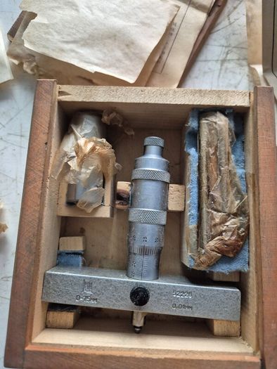 Rare Soviet Depth Micrometer GM 0-75mm 0.01mm Krasny Instrumentalschik USSR