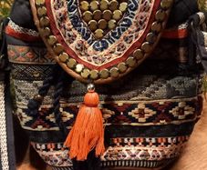 Accessorize small bucket bag