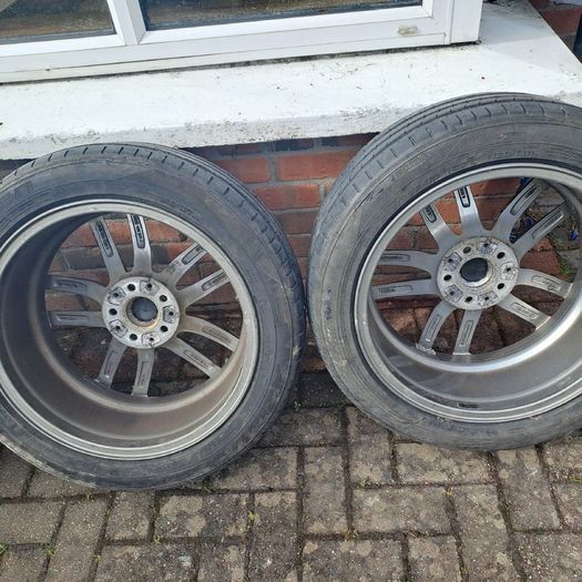 Mercedes Amg 18 inch alloys 5x112 Staggered Twin Spoke Wheels